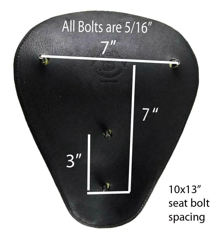 10x13 Black White Alligator Seat Chopper Bobber Harley Sportster Honda Yamaha