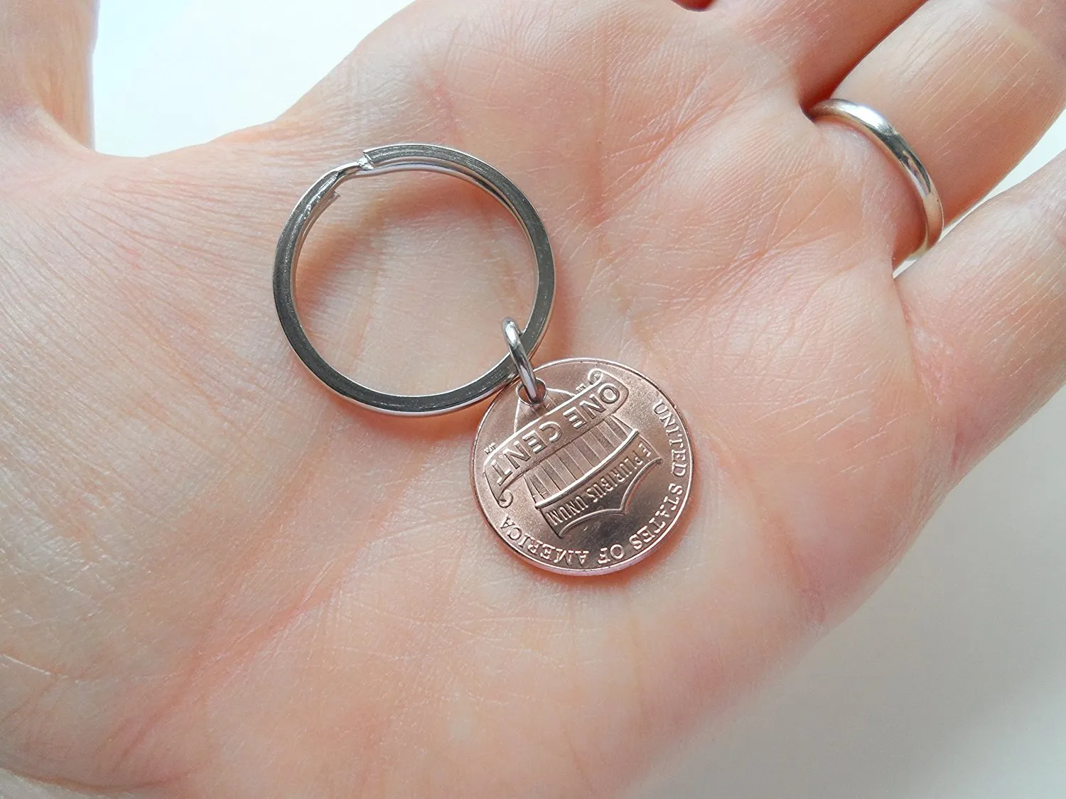 12 Year Anniversary Gift • 2010 Penny Keychain w/ Hand Stamped Heart Around Year by Jewelry Everyday