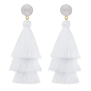 14K Gold Plated Tassel Earrings | 925 Sterling Silver Needle | Lightweight Luxury Jewelry