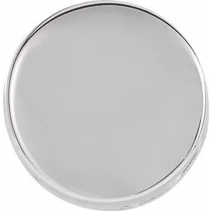 14K White 10 mm Round Bracelet Slide