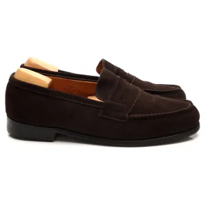 '180 Mocassin' Dark Brown Suede Loafers 9.5 E UK 10.5