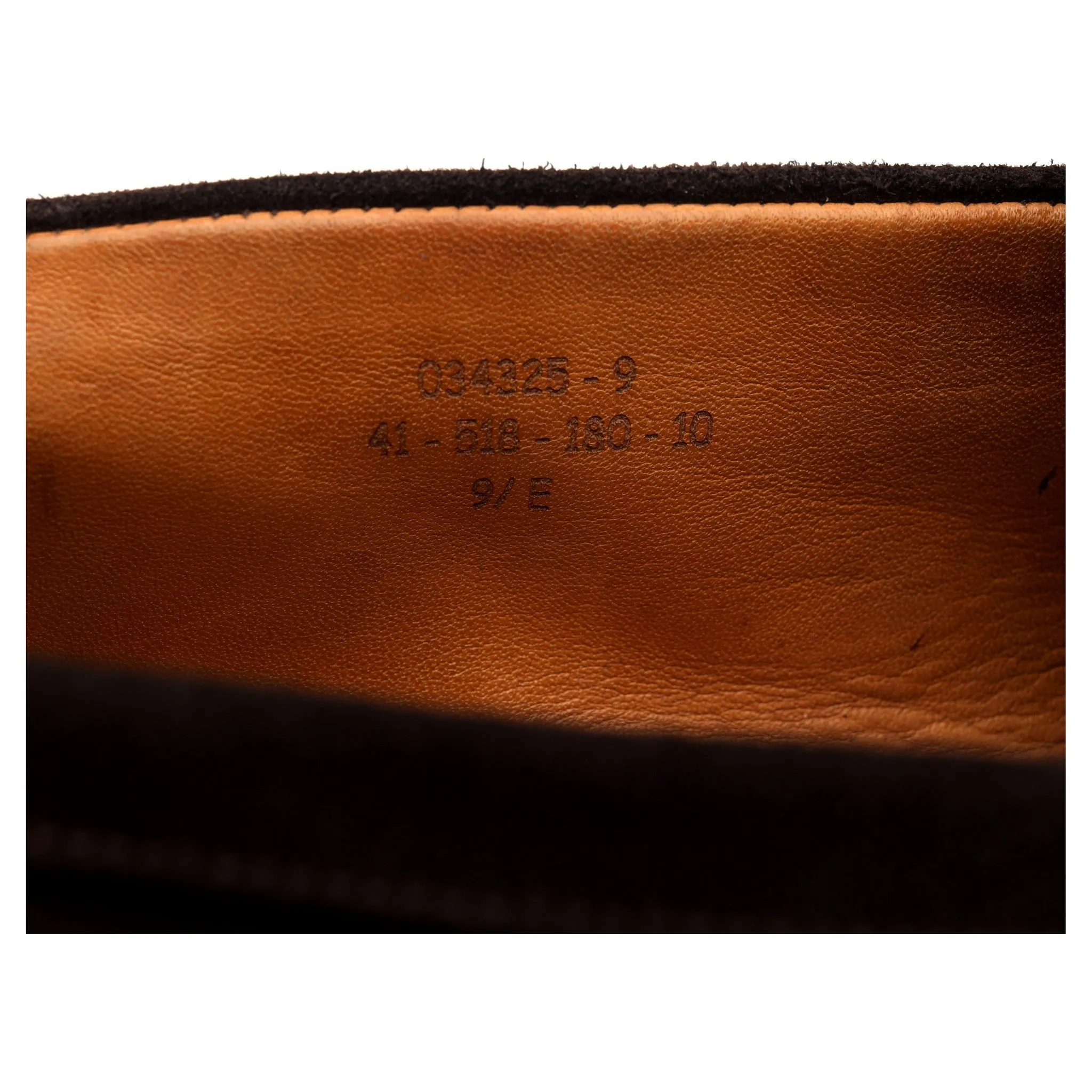 '180 Mocassin' Dark Brown Suede Loafers 9.5 E UK 10.5