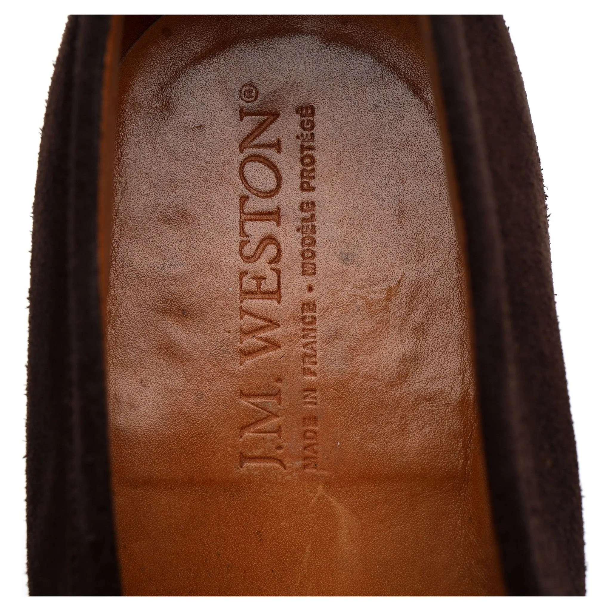 '180 Mocassin' Dark Brown Suede Loafers 9.5 E UK 10.5