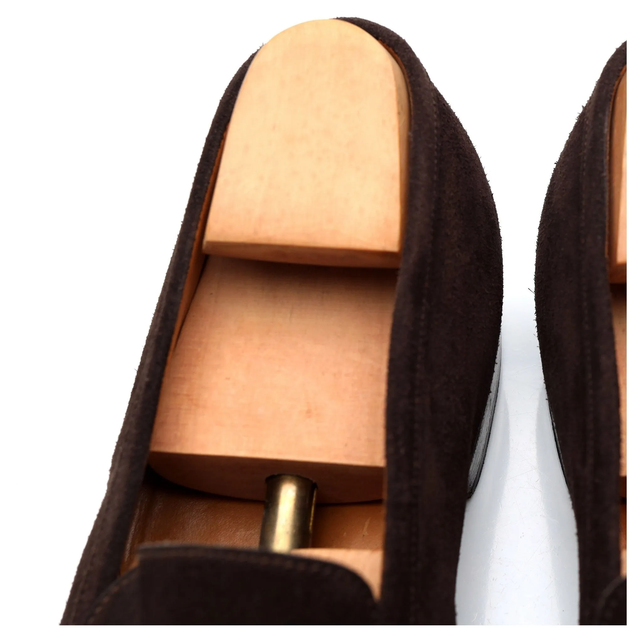 '180 Mocassin' Dark Brown Suede Loafers 9.5 E UK 10.5