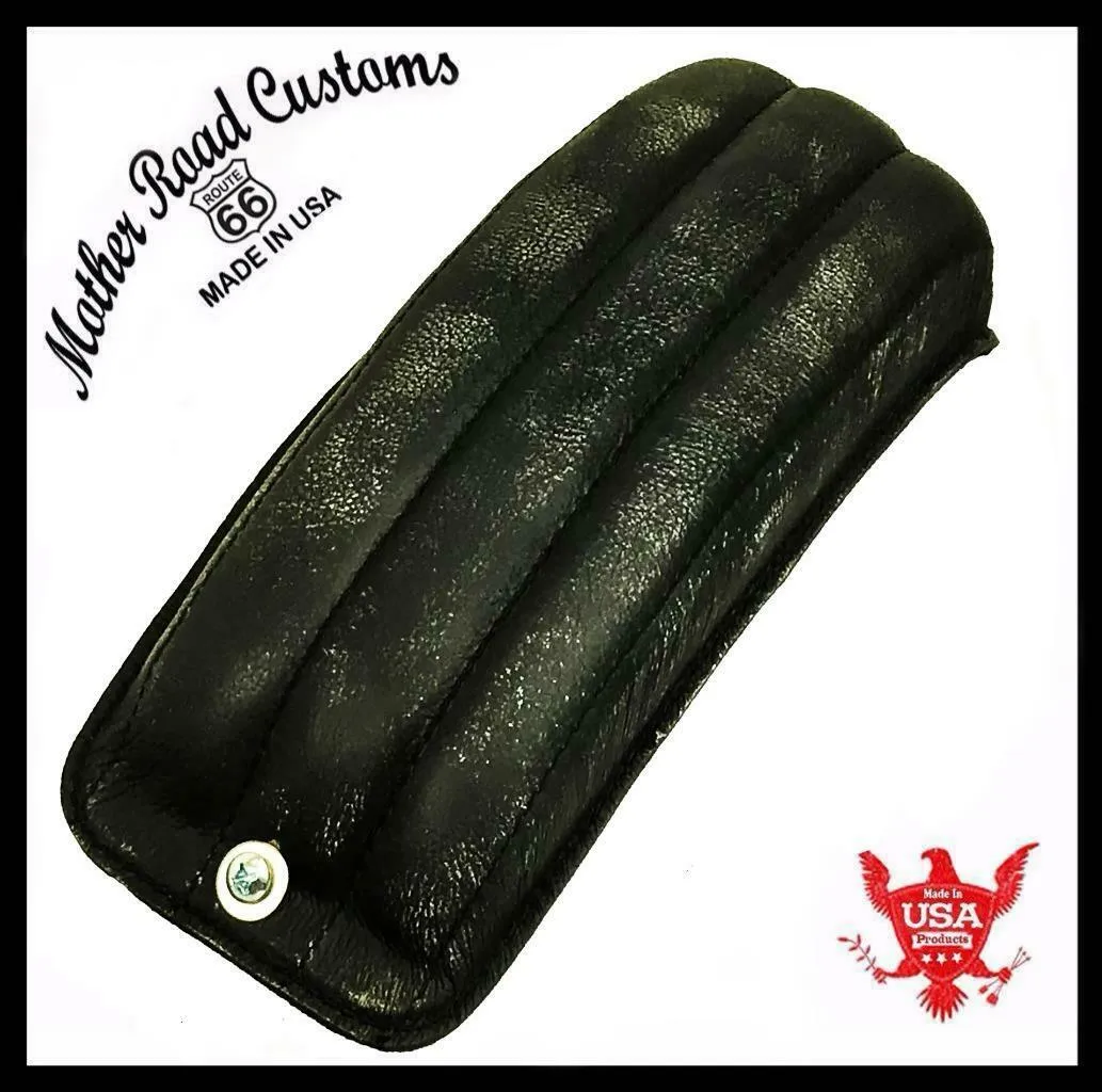 2010-2022 Harley Sportster Seat Passenger Black Distress Leather Tuck Roll P-Pad
