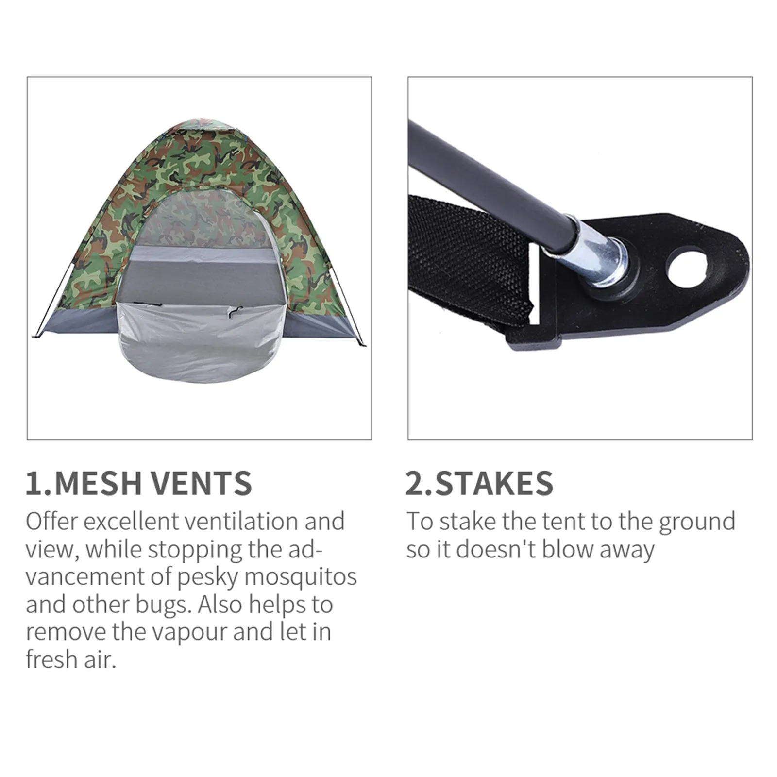3-4 Person Camping Dome Tent Camouflage **