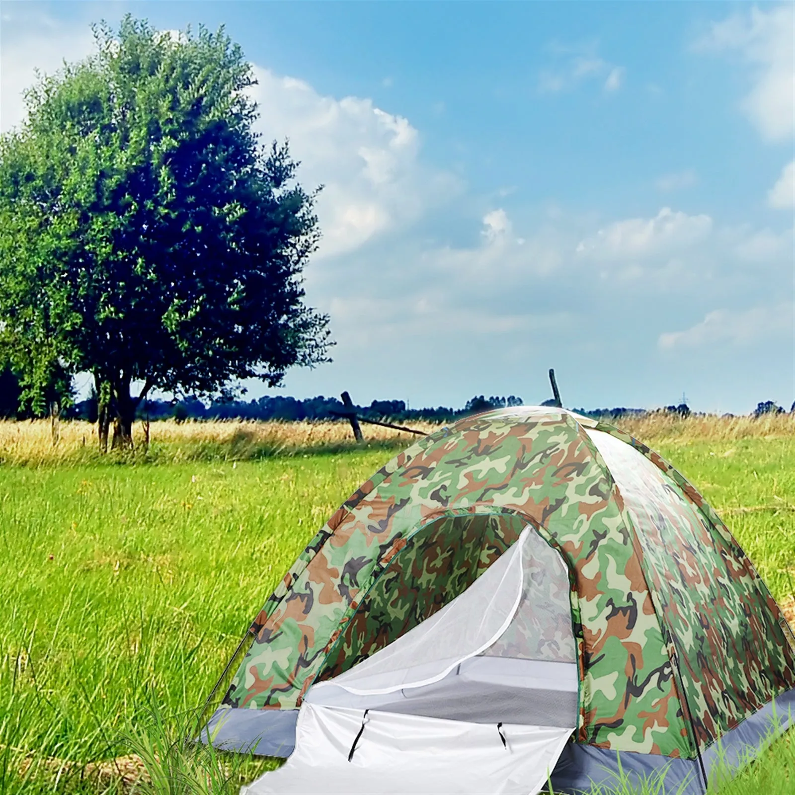 3-4 Person Camping Dome Tent Camouflage **