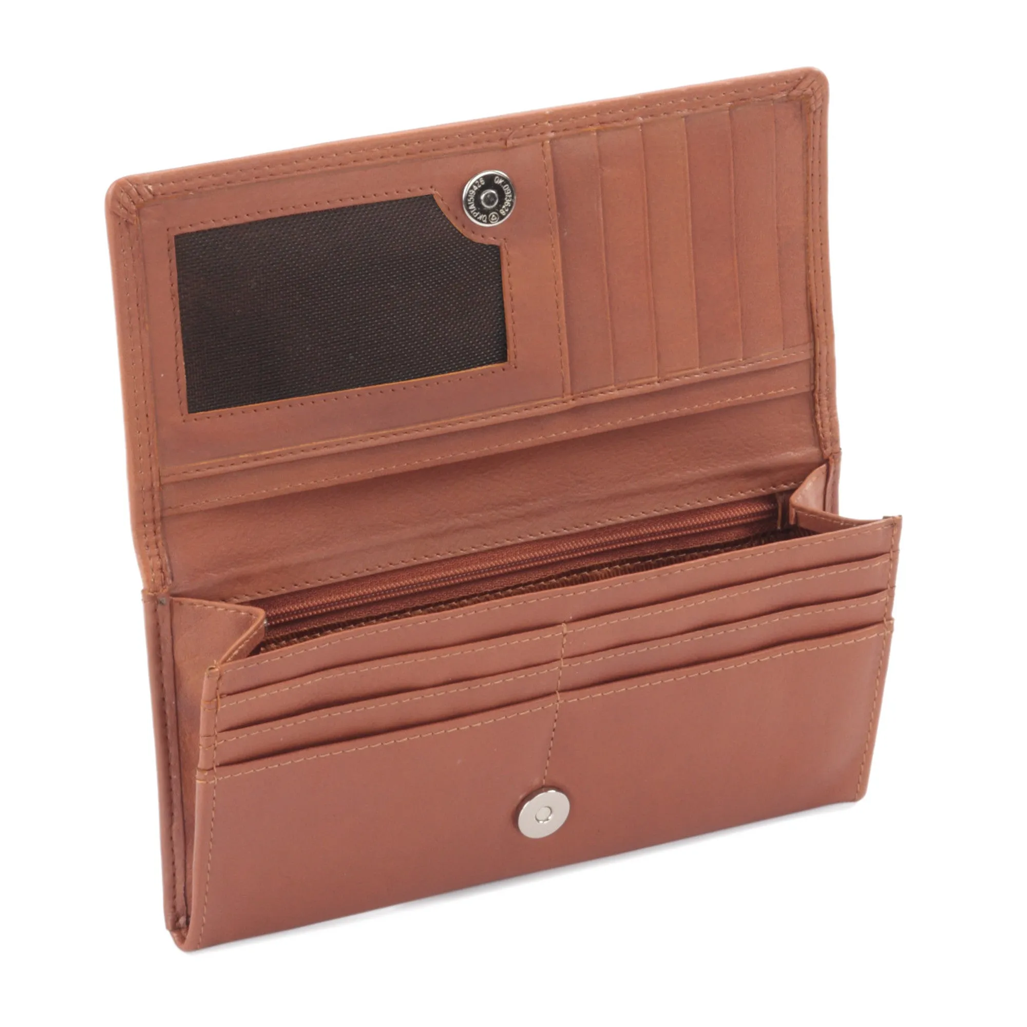 300965-CG Ladies Leather Clutch Wallet in Tan | Style n Craft