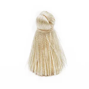3cm Silky Tassels,Beige Fashion Mala Necklace Tassels, Handmade Jewelry Tassels, 20pcs/lot
