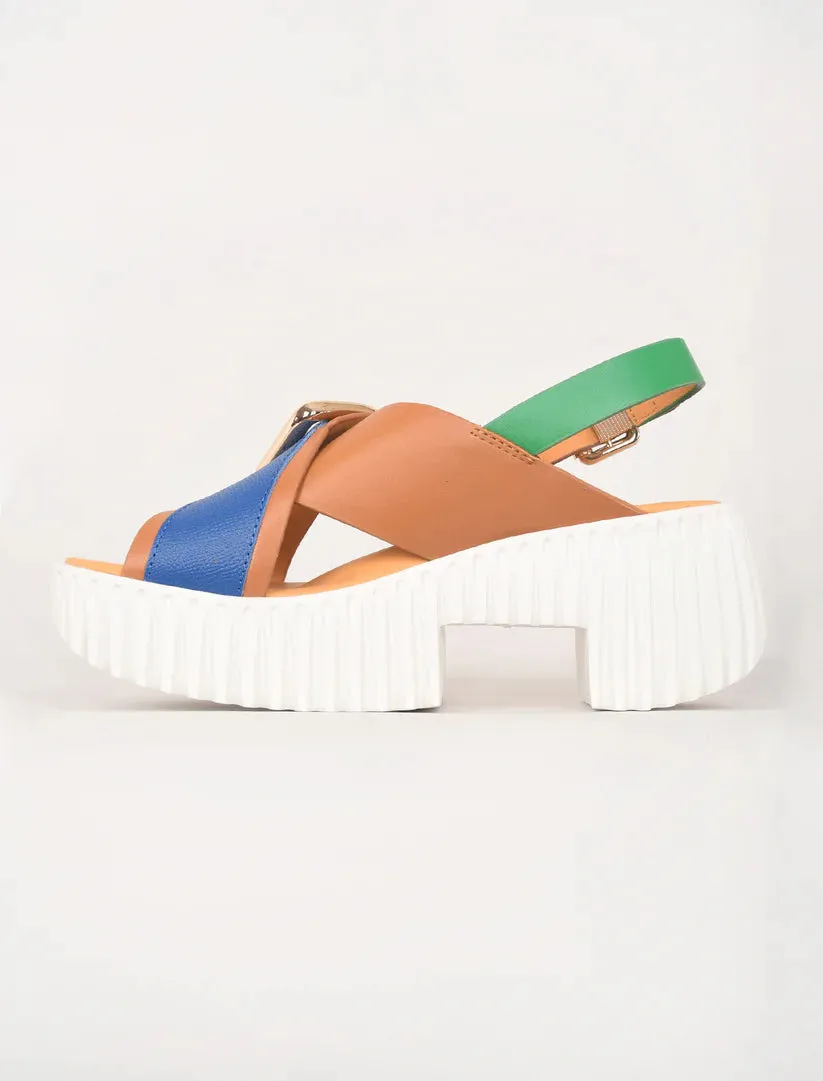 4CCCCEES  Plia Juno Sandal in Tan (Size 39)
