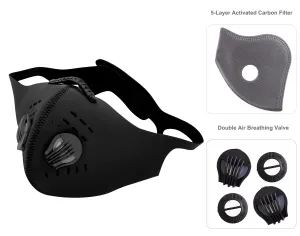 6 Colors Sports Reusable Adult Face Mask with Filter