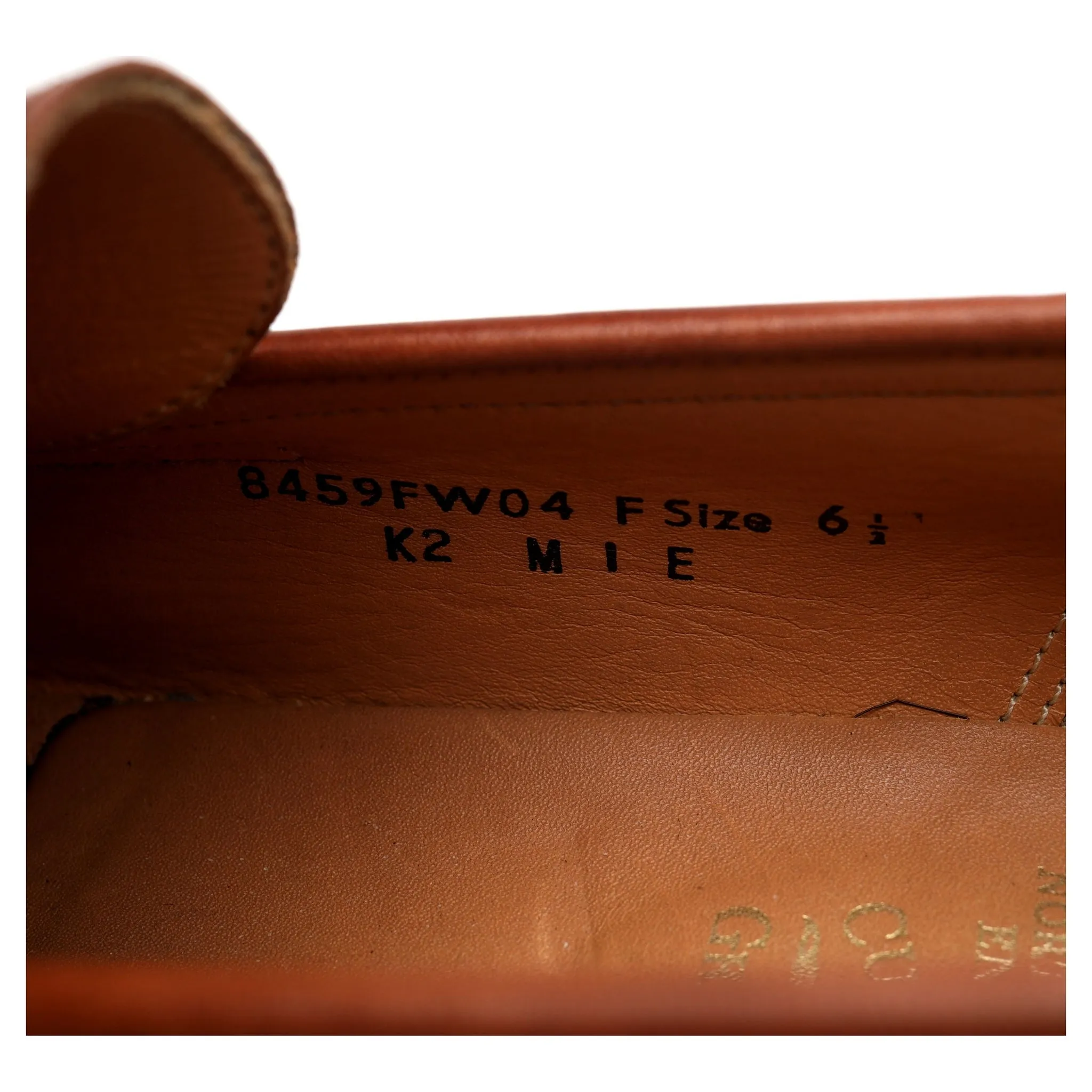 '8459FW04' Tan Brown Leather Loafers UK 6.5 F