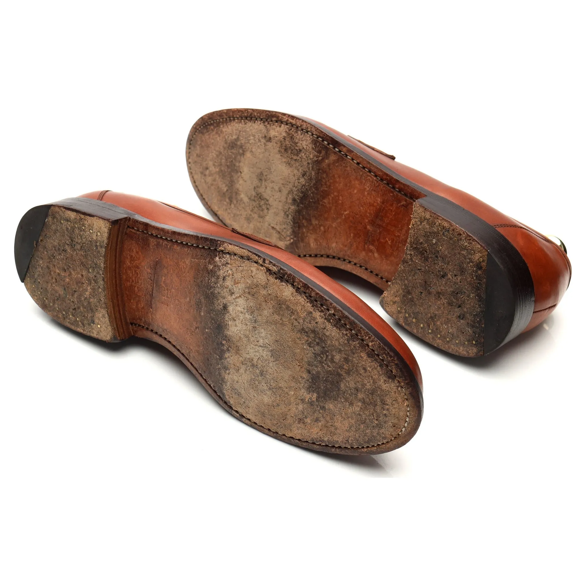 '8459FW04' Tan Brown Leather Loafers UK 6.5 F