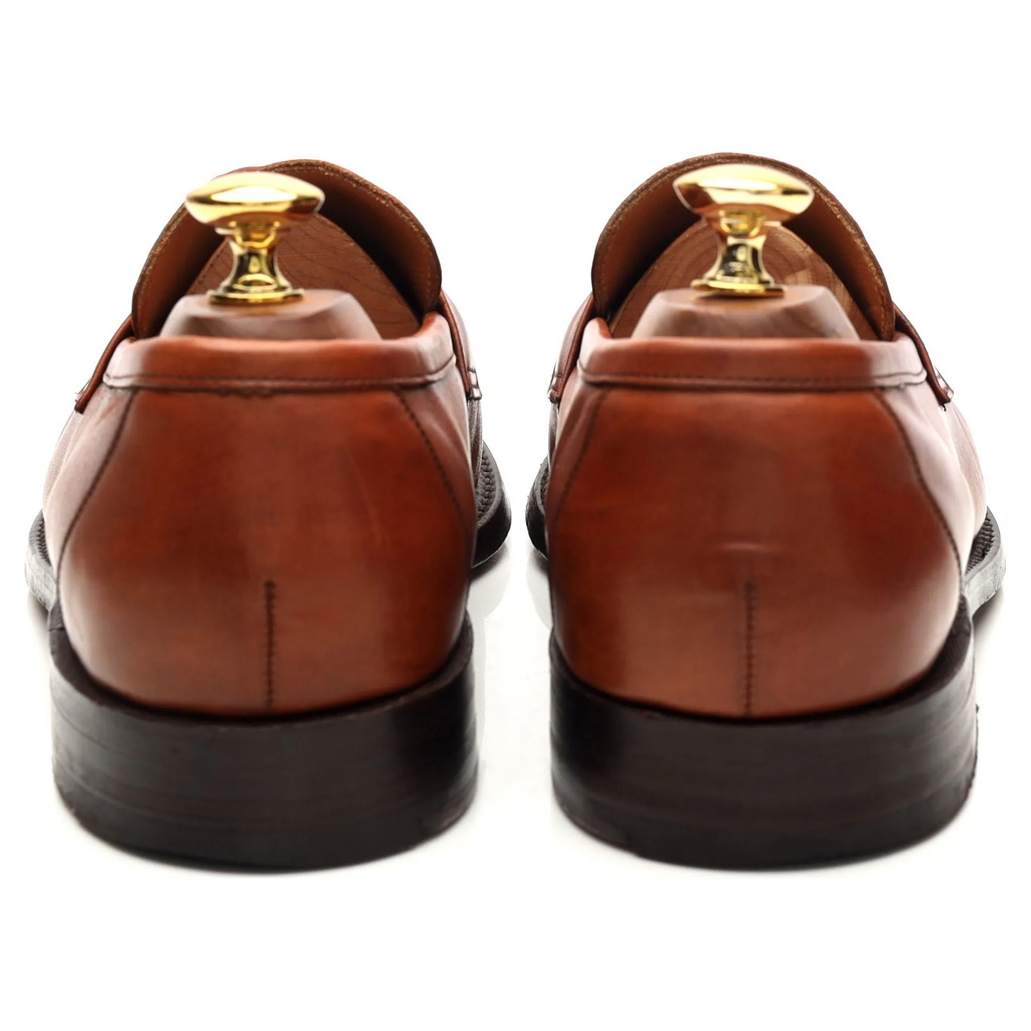 '8459FW04' Tan Brown Leather Loafers UK 6.5 F