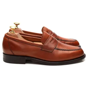 '8459FW04' Tan Brown Leather Loafers UK 6.5 F
