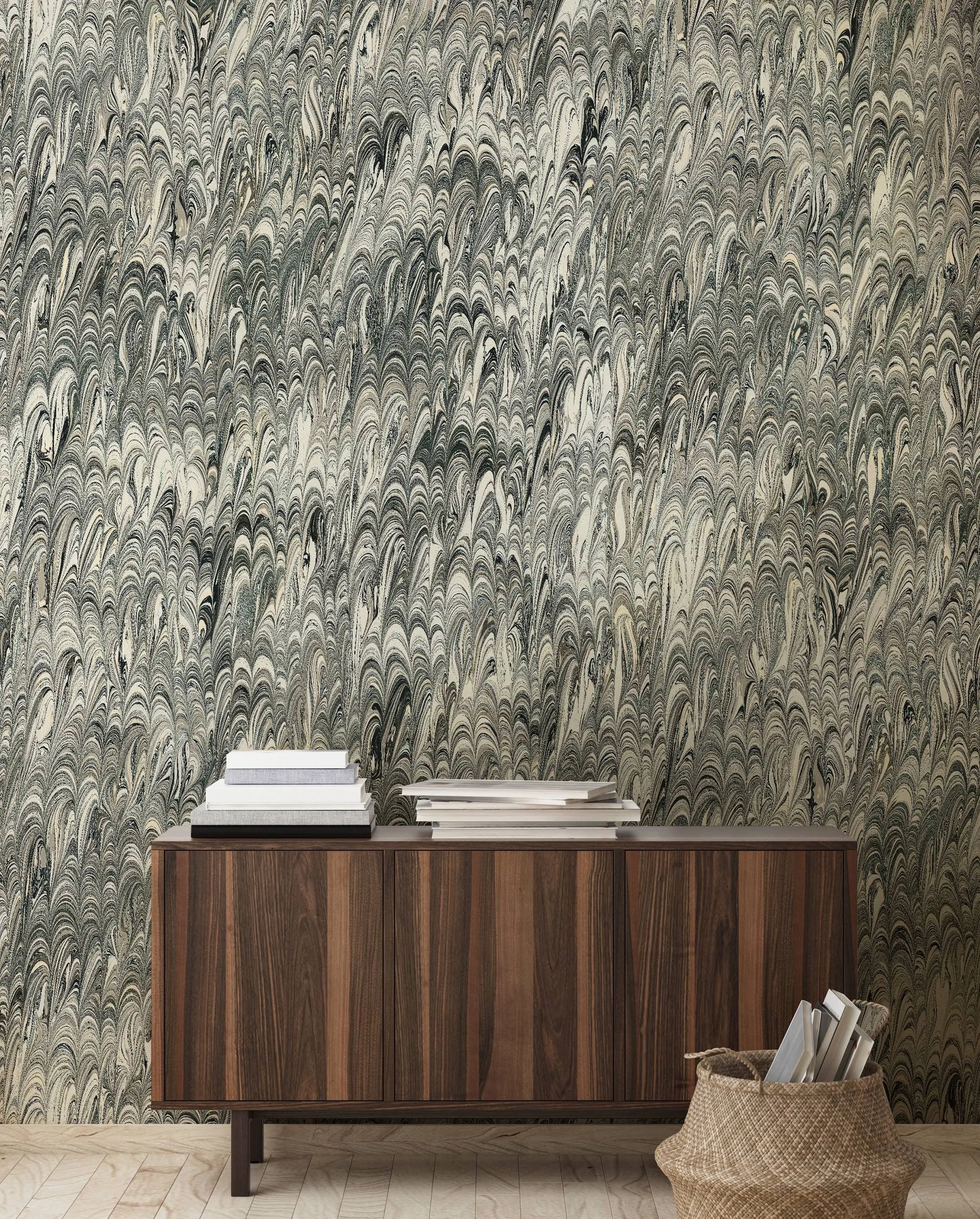 ABACUS WALLPAPER / MOSS AGATE LIGHT