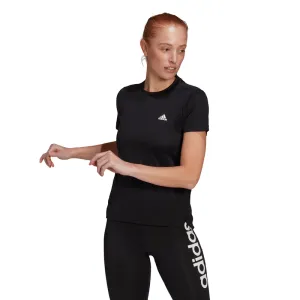 Adidas Womens Aeroready Designed 2 Move 3-Stripe Tee