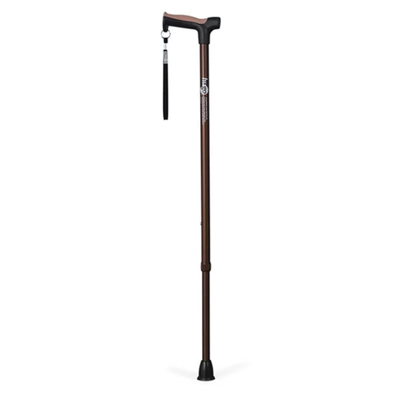Adjustable Derby Handle Cane with Reflective Strap - 1 Each