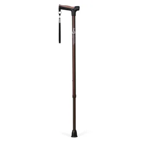 Adjustable Derby Handle Cane with Reflective Strap - 1 Each