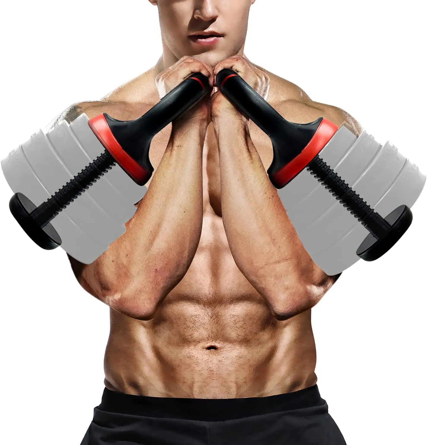 Adjustable Kettlebell Handle, Red Color, Pair