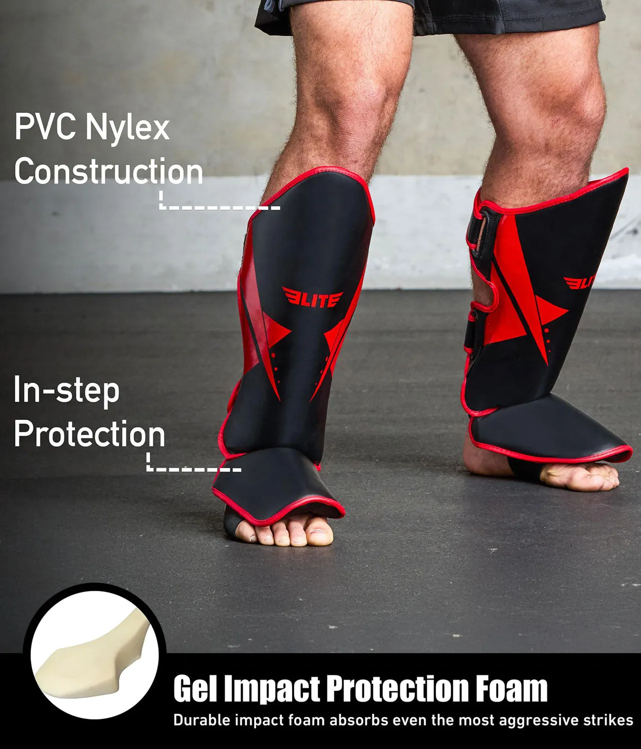 Adults' Star Red Training Shin Guards
