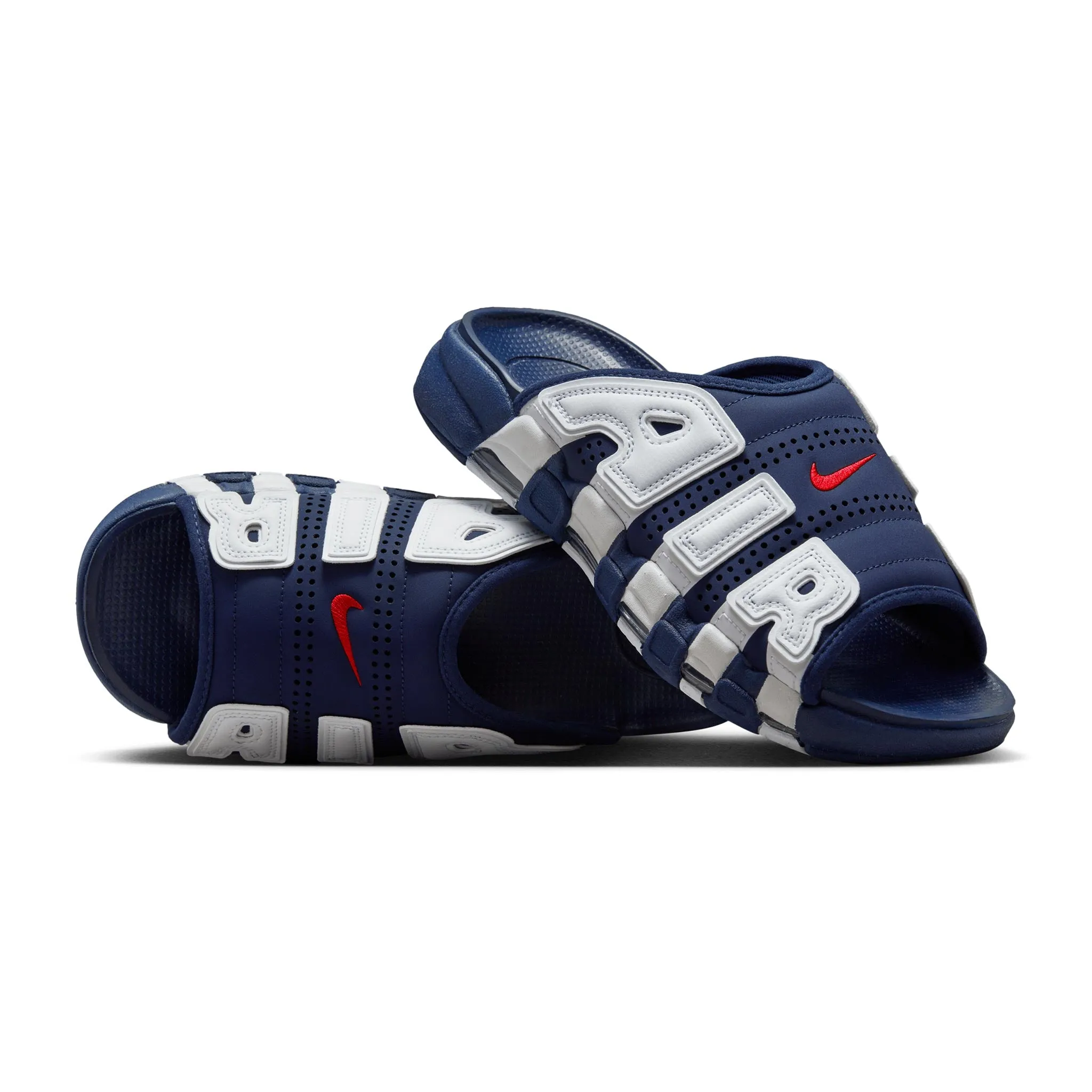 Air More Uptempo Slide NA White/Midnight Navy-University Red FQ8700-400