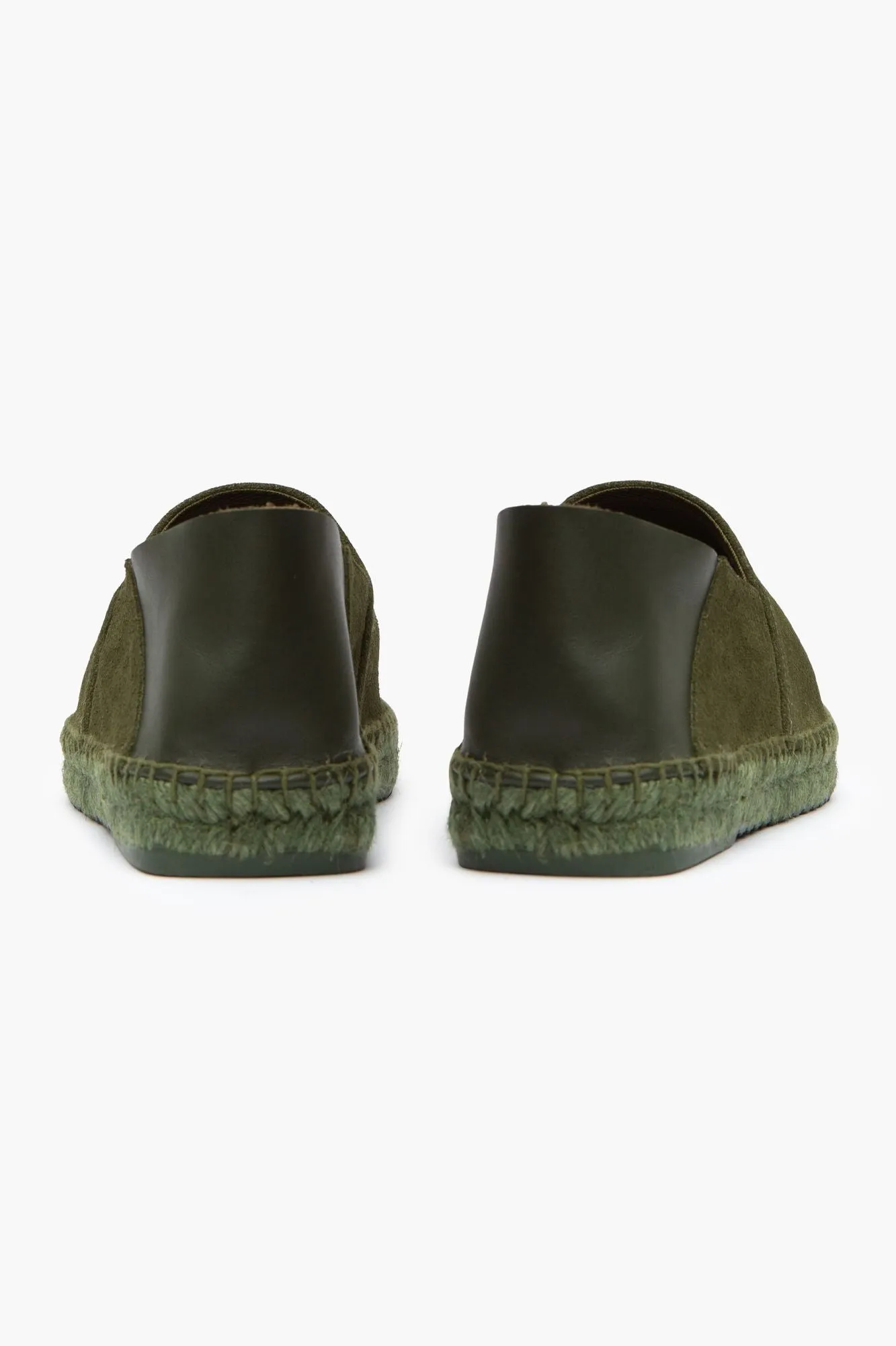 Alpargata Serraje y Piel Kaki