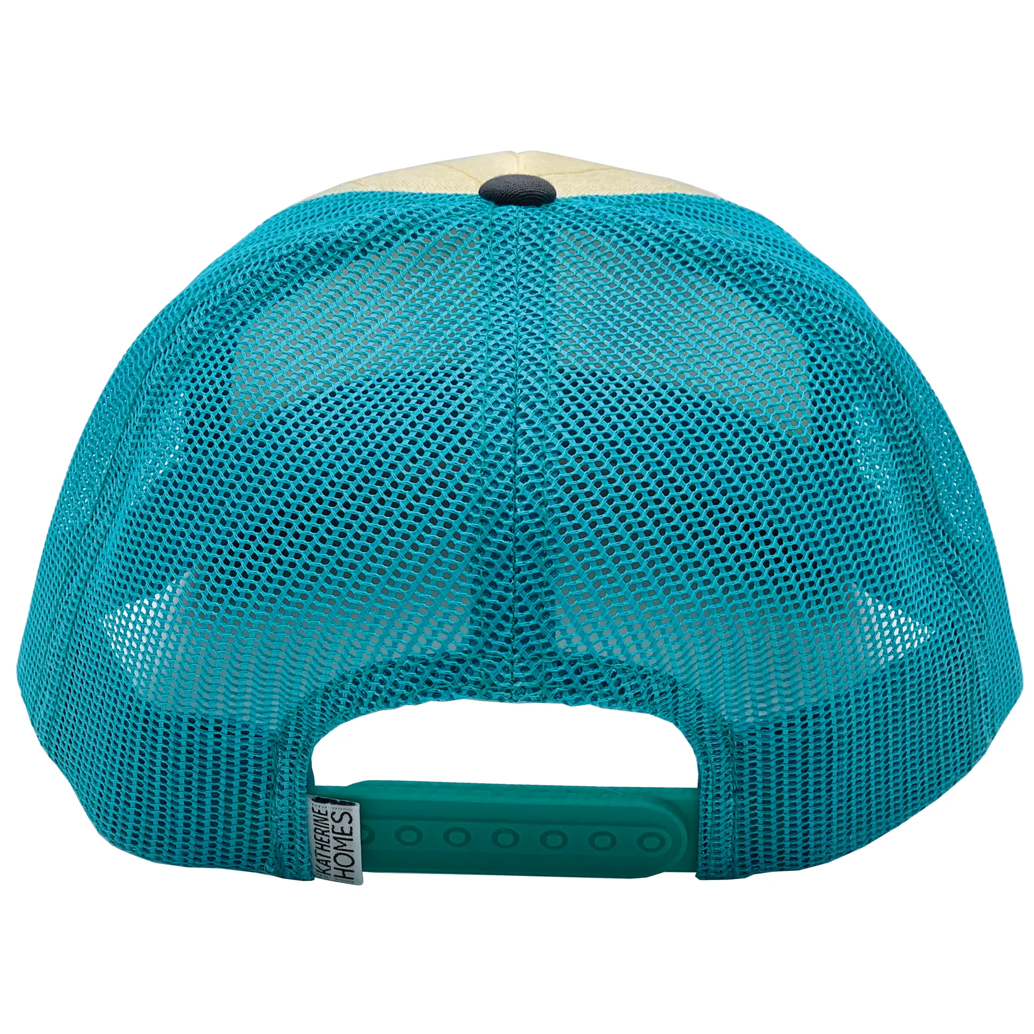 American Goldfinch and Thistle  | Trucker Hat | 100% Grey Twill Brim and Aqua Mesh