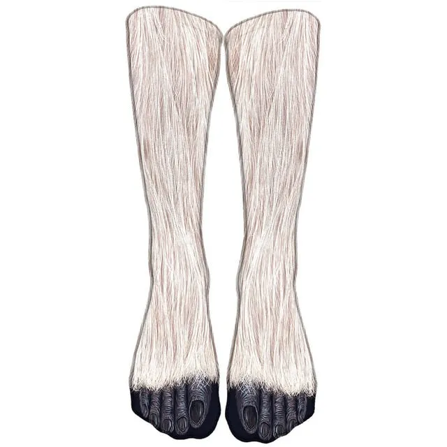 Animal Print Casual High Ankle Socks