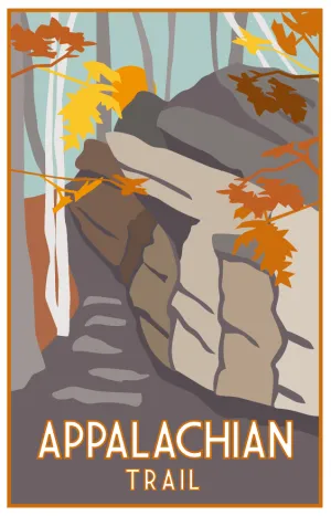 Appalachian Trail Autumn Nature Travel Print 11 x 17