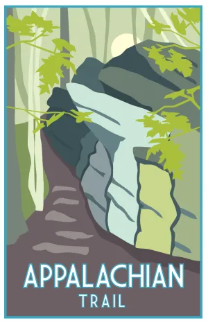 Appalachian Trail Summer Nature Travel Print 11 x17 and 20 x 30
