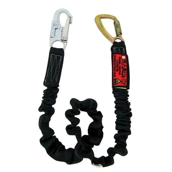 Bashlin - 2" tubular nylon web with polyester shock absorbing core, a SL6650A snaphook and a 3005 carabiner