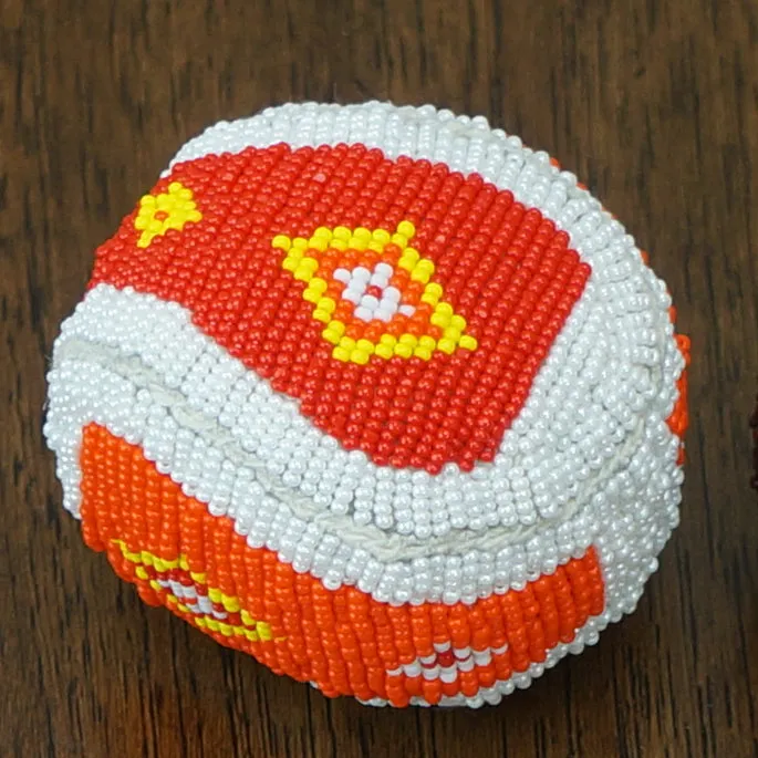 Beaded Leather & Canvas Balls