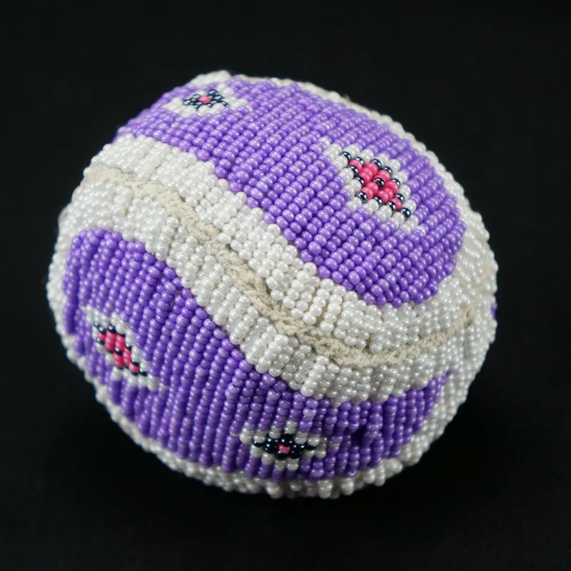Beaded Leather & Canvas Balls