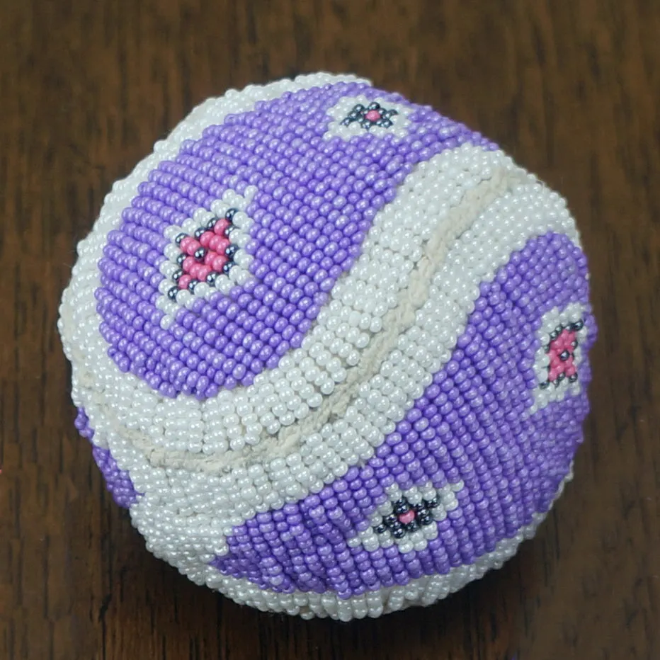 Beaded Leather & Canvas Balls