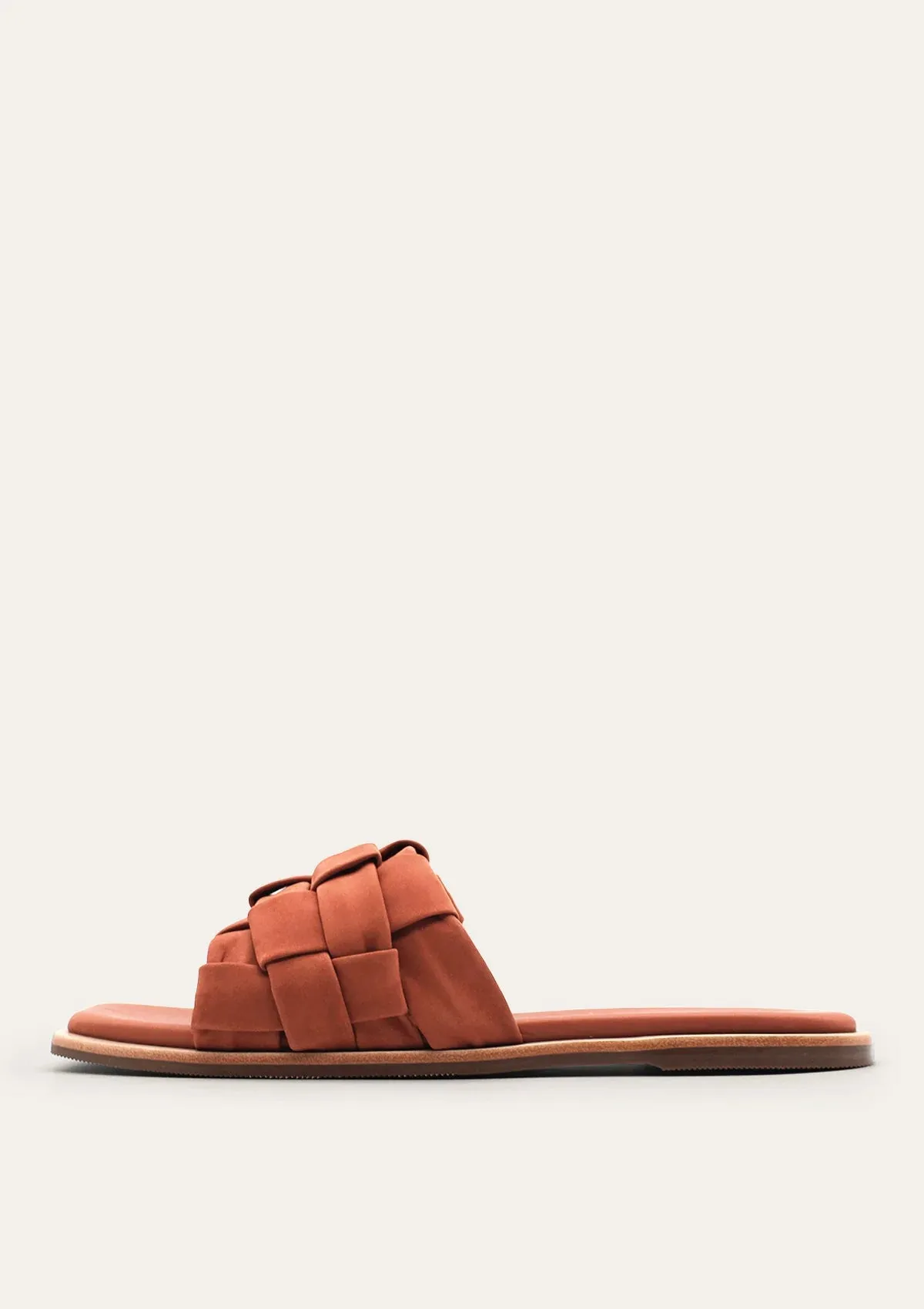 belinha basketweave allover leather slide
