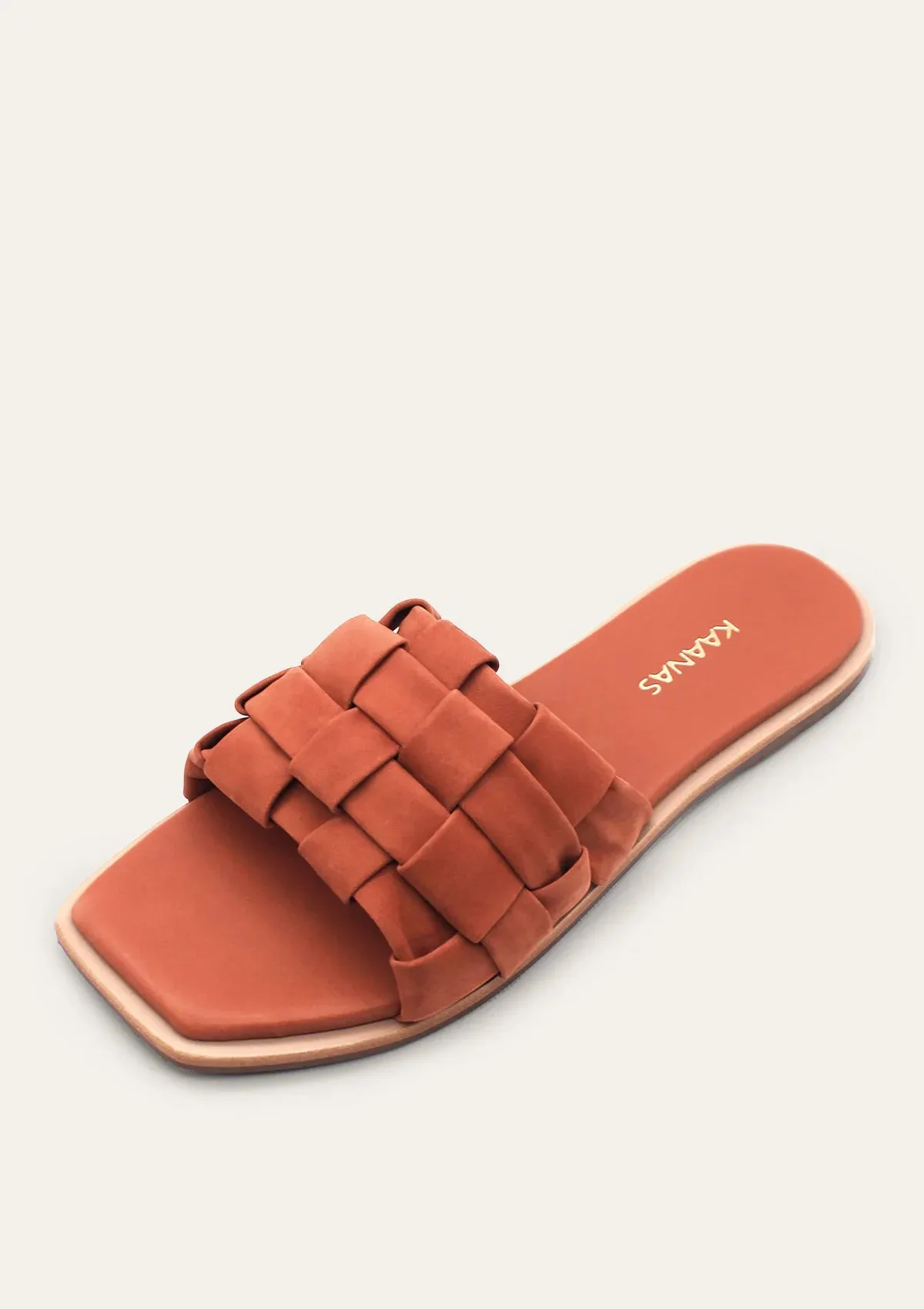 belinha basketweave allover leather slide