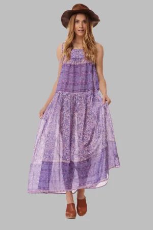 Betsy Printed Maxi Dress Lavender