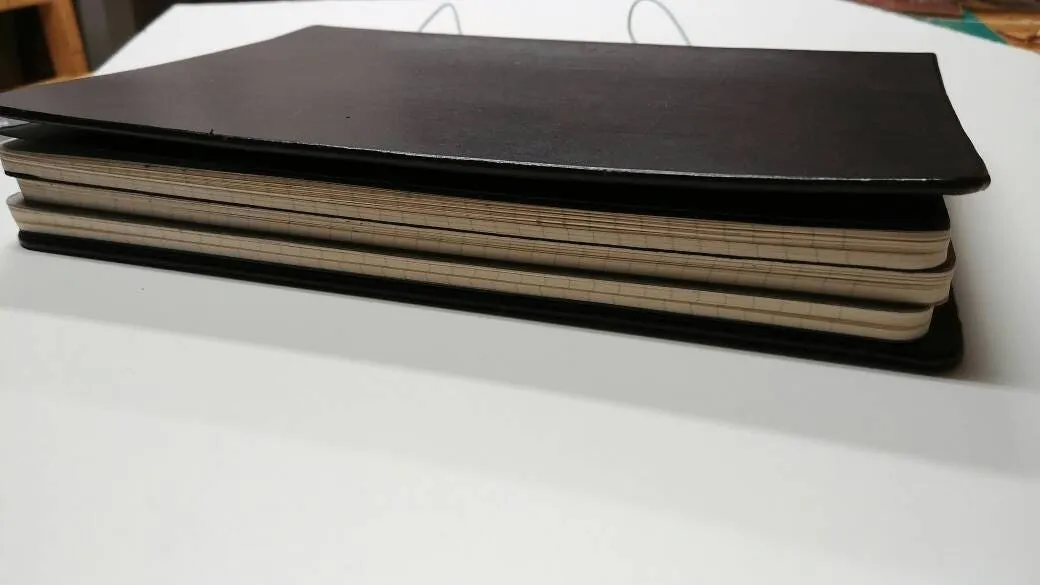 BIG Walnut Bridle Composition Cover | Full Grain Leather Journal | Fits 7.5" × 9.75" inserts