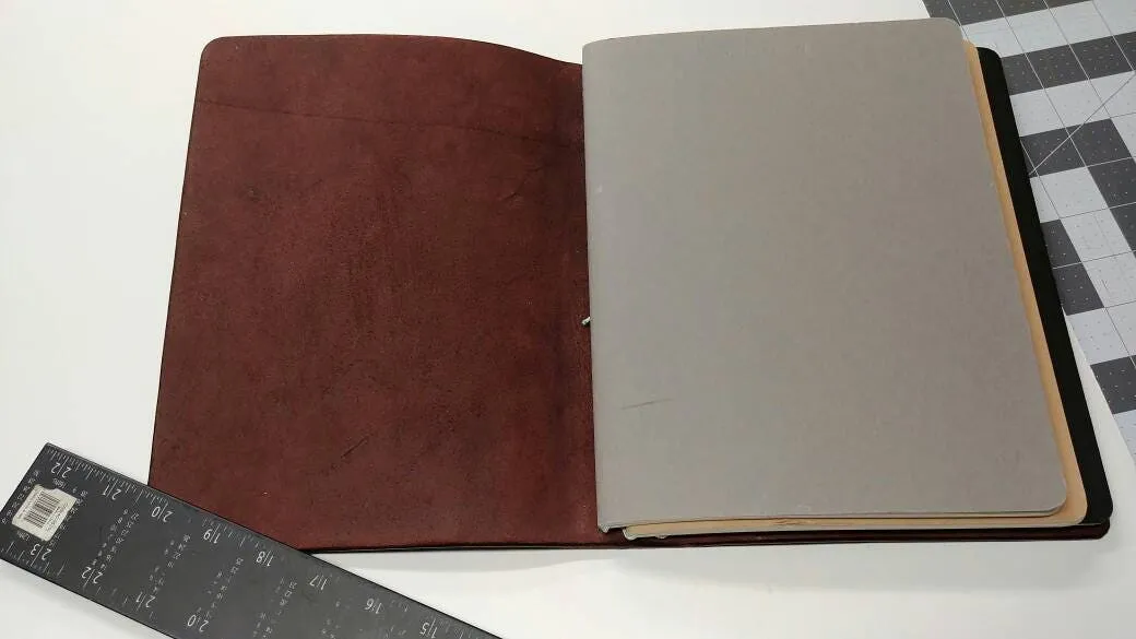 BIG Walnut Bridle Composition Cover | Full Grain Leather Journal | Fits 7.5" × 9.75" inserts