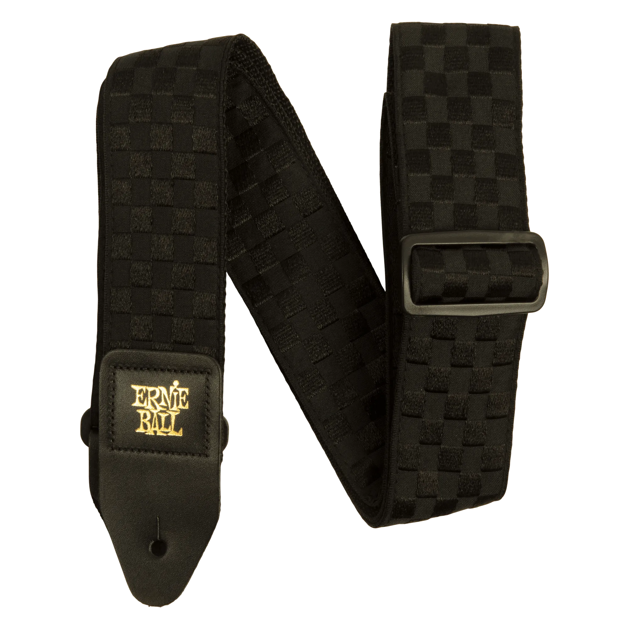 Black Checkers Jacquard Strap