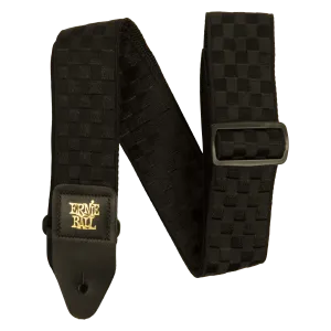 Black Checkers Jacquard Strap