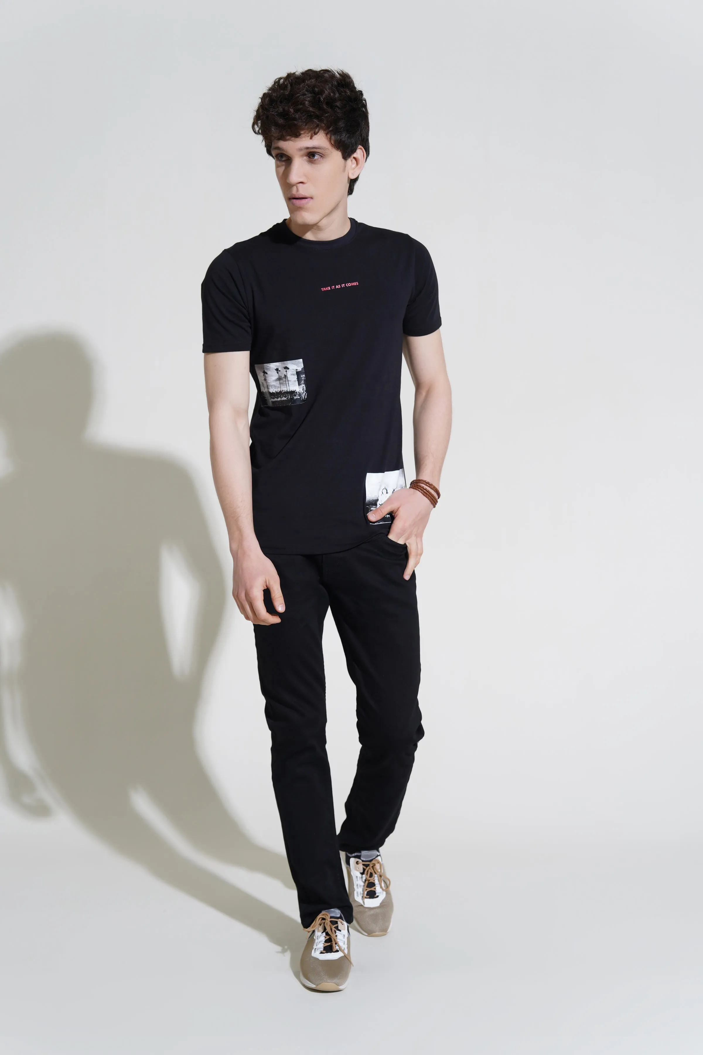 Black Printed T-Shirt