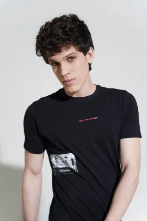 Black Printed T-Shirt