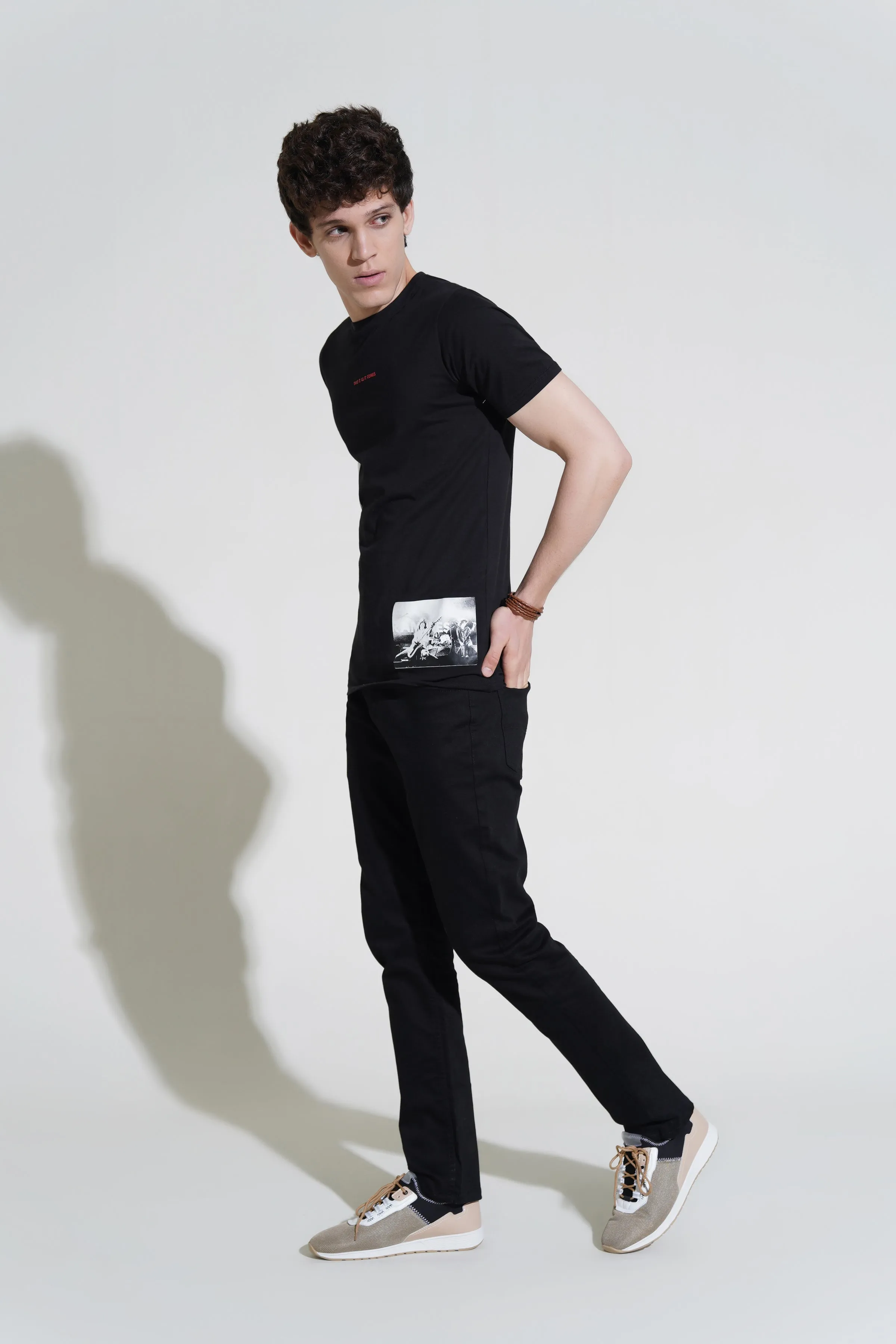 Black Printed T-Shirt