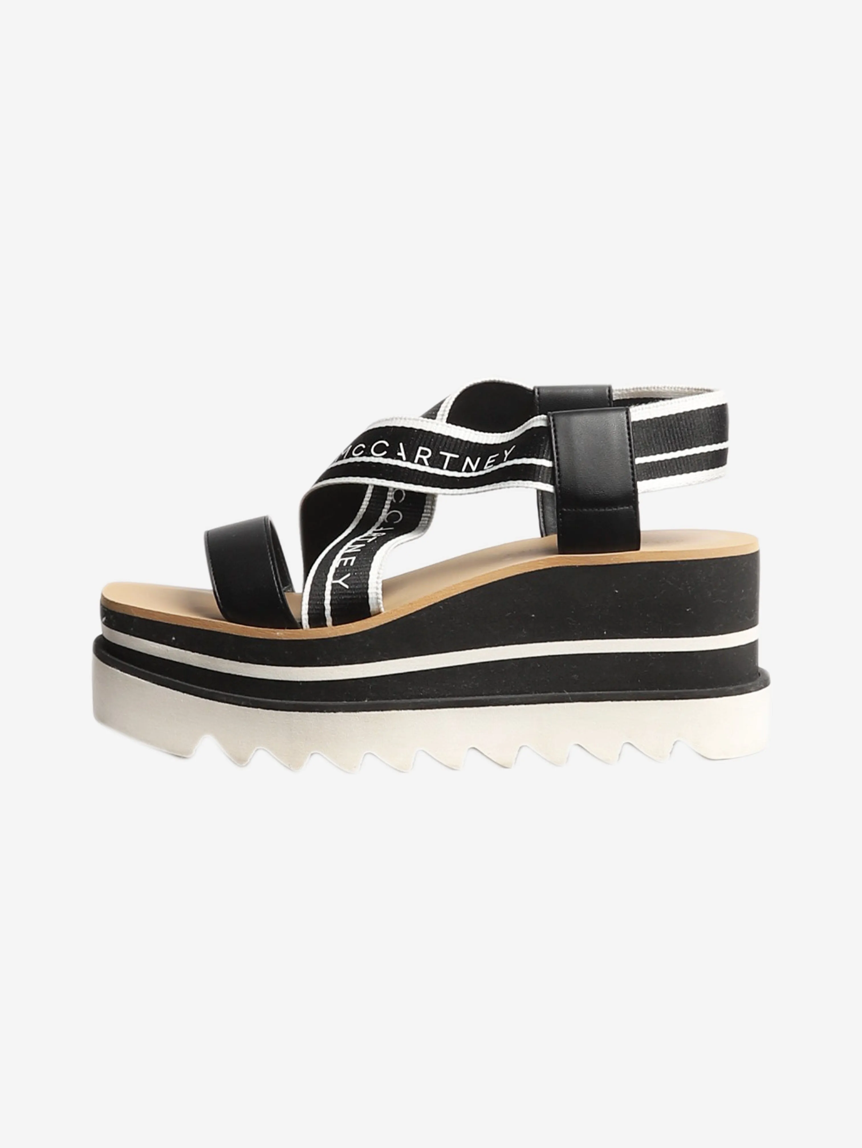 Black Sneak-Elyse striped platform sandals - size EU 38