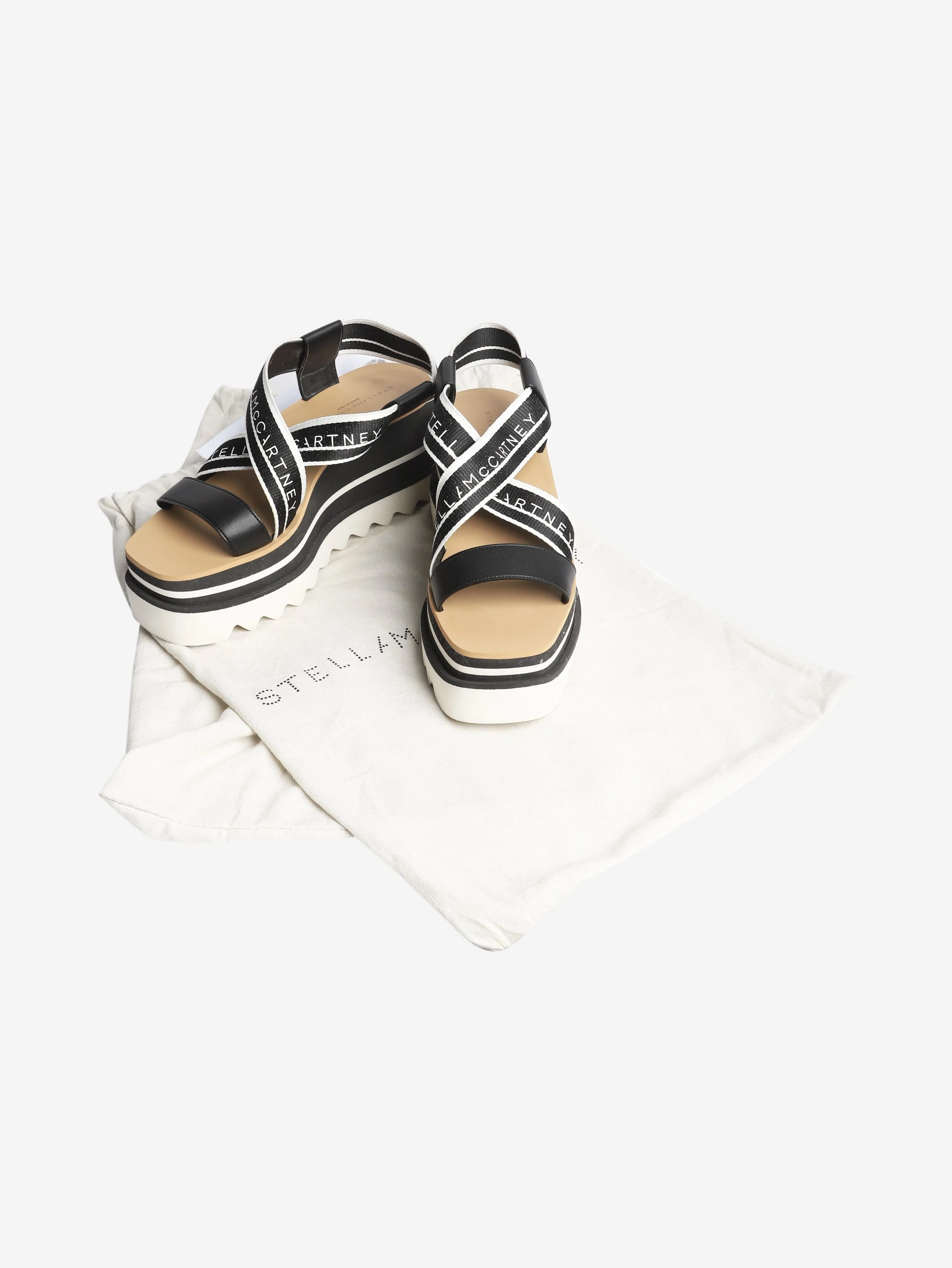 Black Sneak-Elyse striped platform sandals - size EU 38