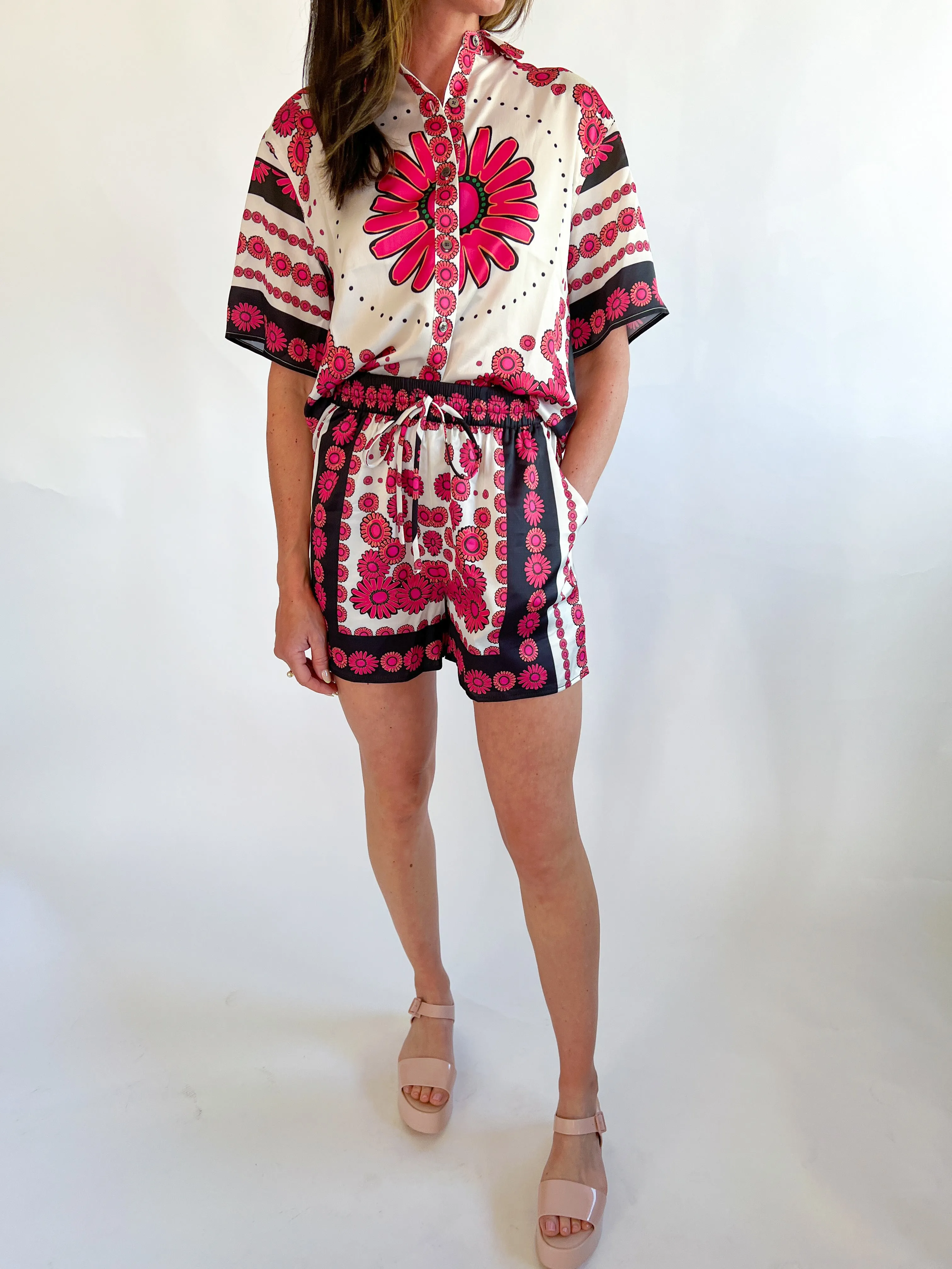 Bobo Scarf Printed Shorts