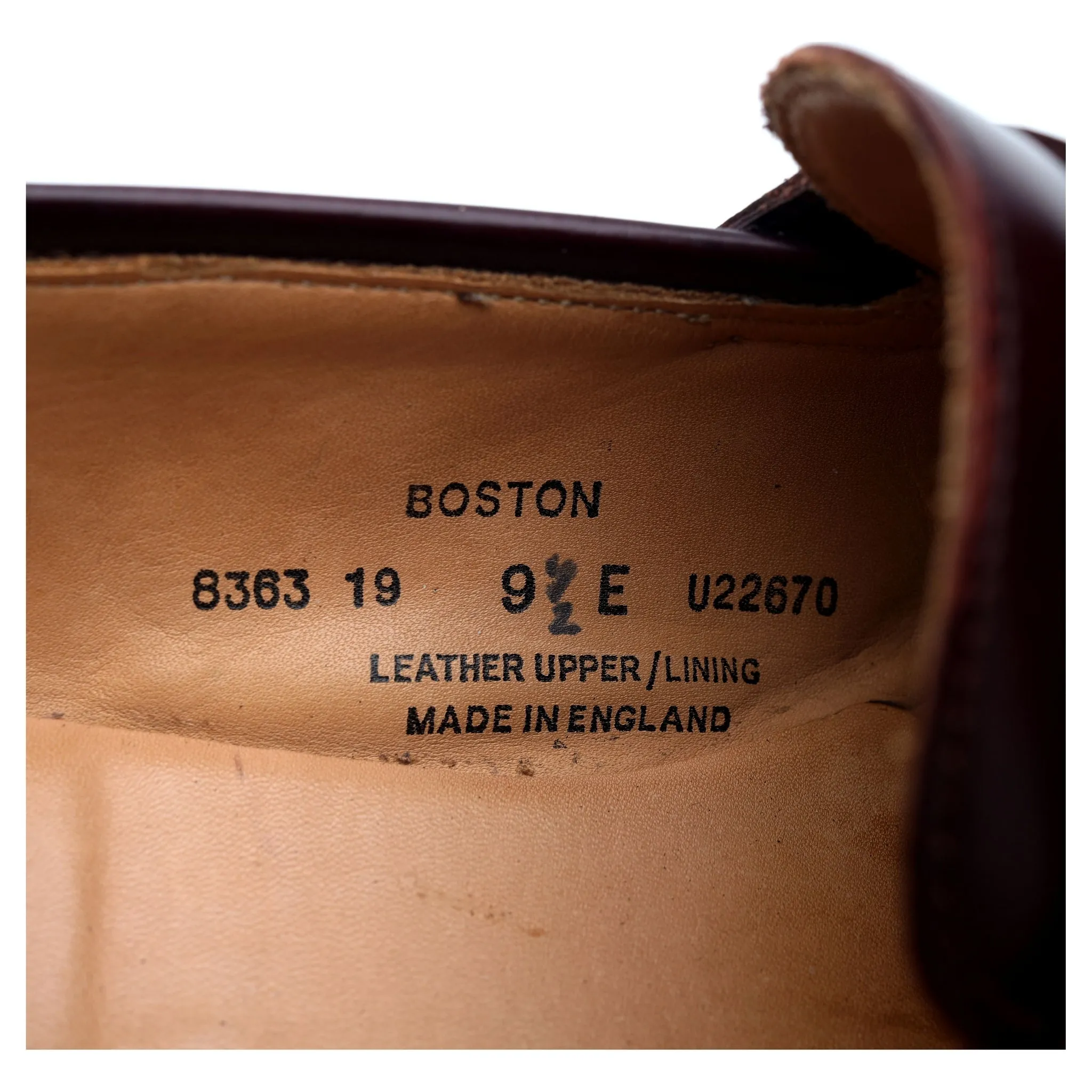 'Boston' Burgundy Leather Loafers UK 9 / UK 9.5 E MISMATCHED