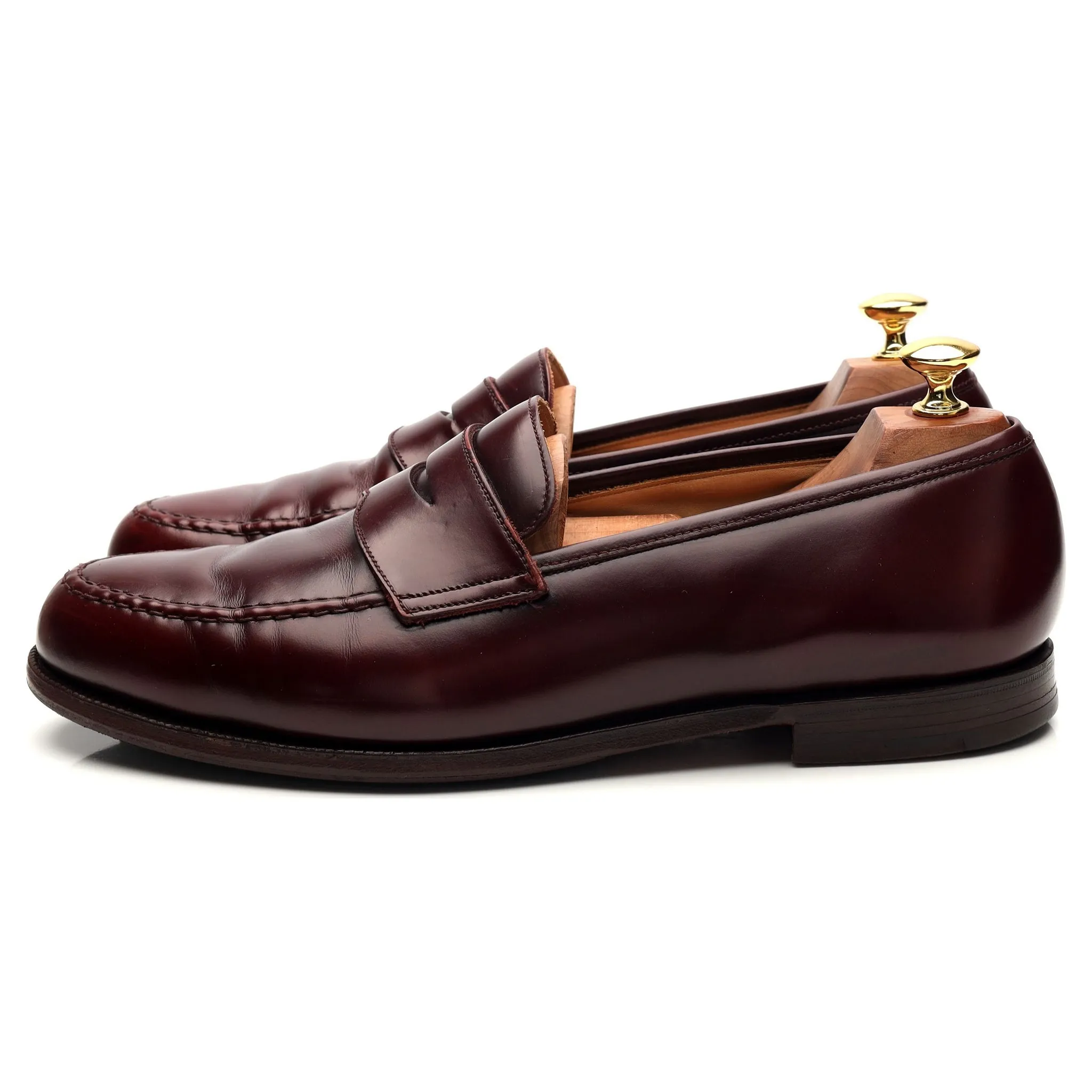 'Boston' Burgundy Leather Loafers UK 9 / UK 9.5 E MISMATCHED
